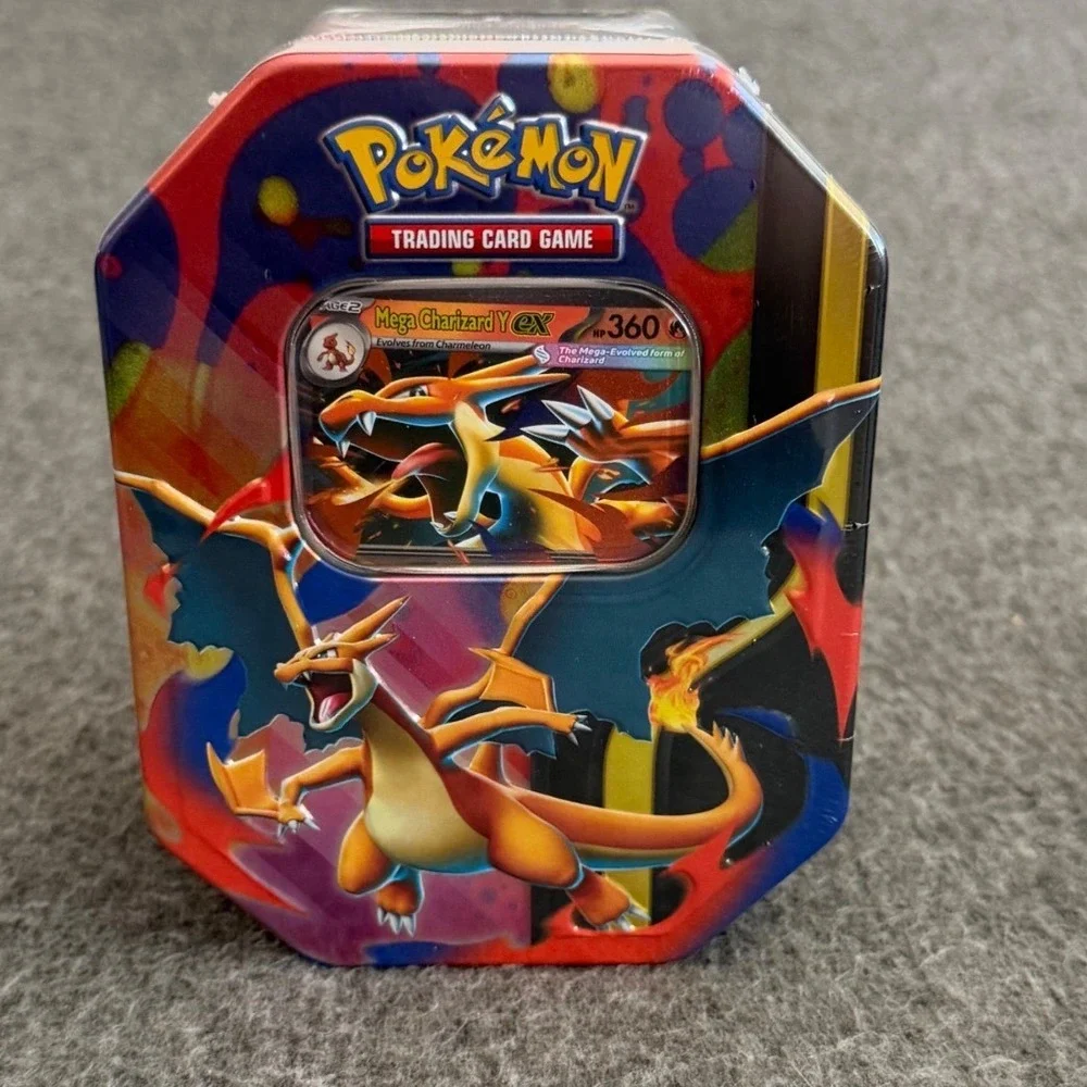 Pokemon TCG Mega Evolution EX Tins Set Mega Charizard X Y Mega Gengar 3 Sealed